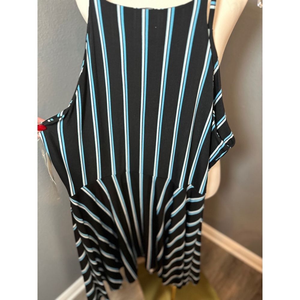 Women's Bar III Dress, XXL, Black & Blue‎ Striped - Picture 7 of 10